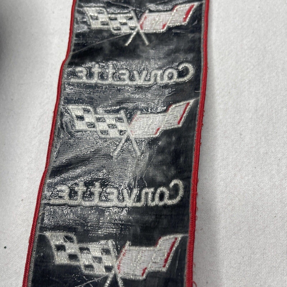 Corvette 13 Inch Jacket Patch Black Red Checkered… - image 6